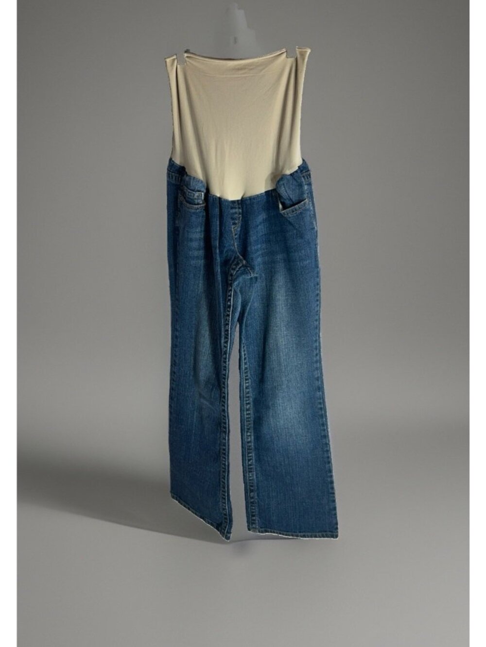 Motherhood Maternity Blue Jeans Size Petite Large Pants Bootcut Full Panel